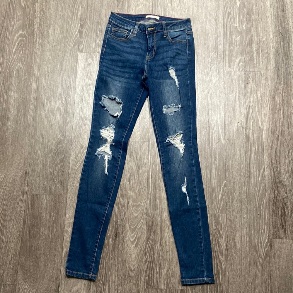 Distressed Cello Skinny Jeans